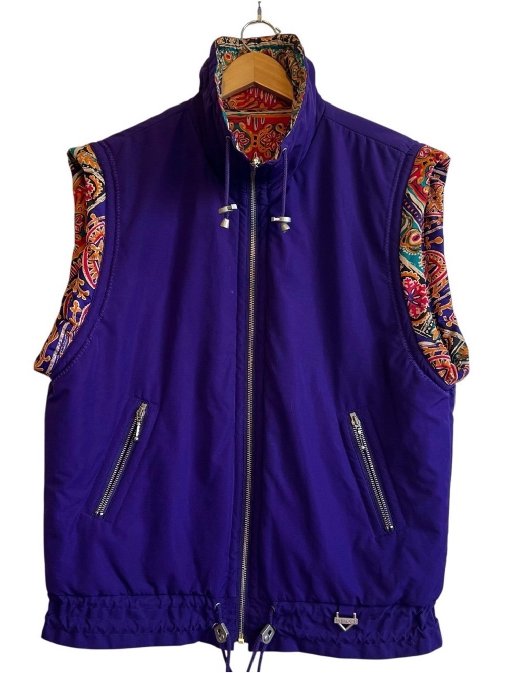 FERA Vintage Reversible Ski Jacket Womens 1X Purple Colorful